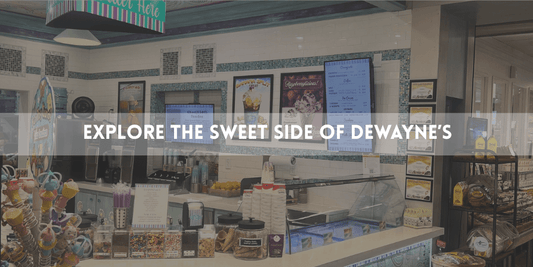 Inside an ice cream store