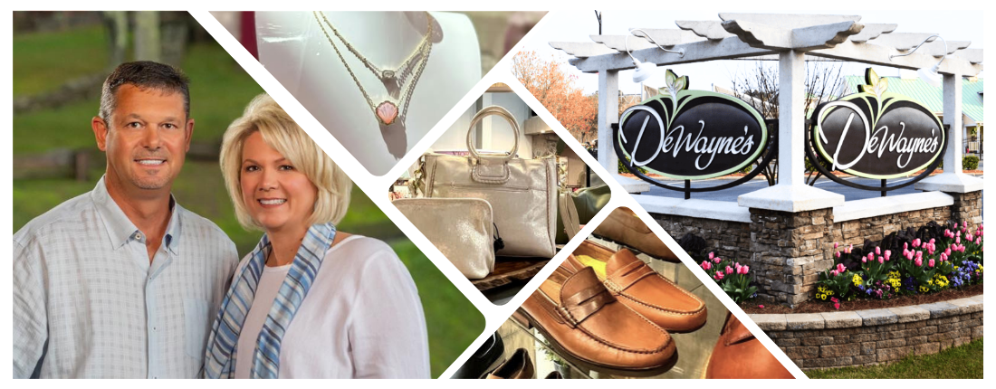 banner collage for about us with owners and sampling of products and store sign