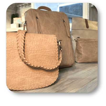 tan purses in the boutique at Dewayne's in Selma, NC minutes from Raleigh, Cary, Clayton, Garner, Smithfield, Goldsboro