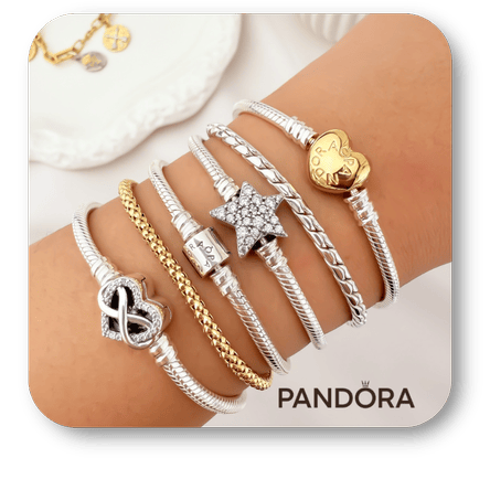 Pandora assorted bracelets in the boutique at Dewayne's in Selma, NC minutes from Raleigh, Cary, Clayton, Garner, Smithfield, Goldsboro