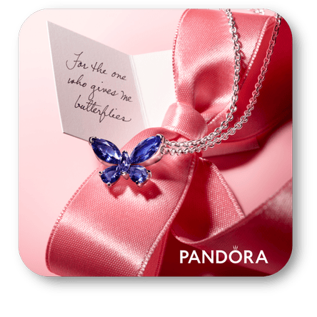 Pandora Butterfly necklace  in the boutique at Dewayne's in Selma, NC minutes from Raleigh, Cary, Clayton, Garner, Smithfield, Goldsboro