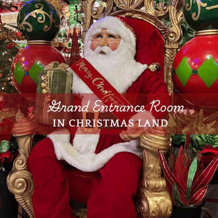 The grand entrance room open in Christmas Land 2025 at Dewayne's in Selma, NC minutes from Raleigh, Cary, Clayton, Garner, Smithfield, Goldsboro