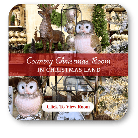 The Country Christmas room open in Christmas Land 2025 at Dewayne's in Selma, NC minutes from Raleigh, Cary, Clayton, Garner, Smithfield, Goldsboro