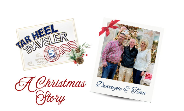 Dewayne's annual Christmas land showcased on wral's tar heel traveler with the owners Dewayne and Tina