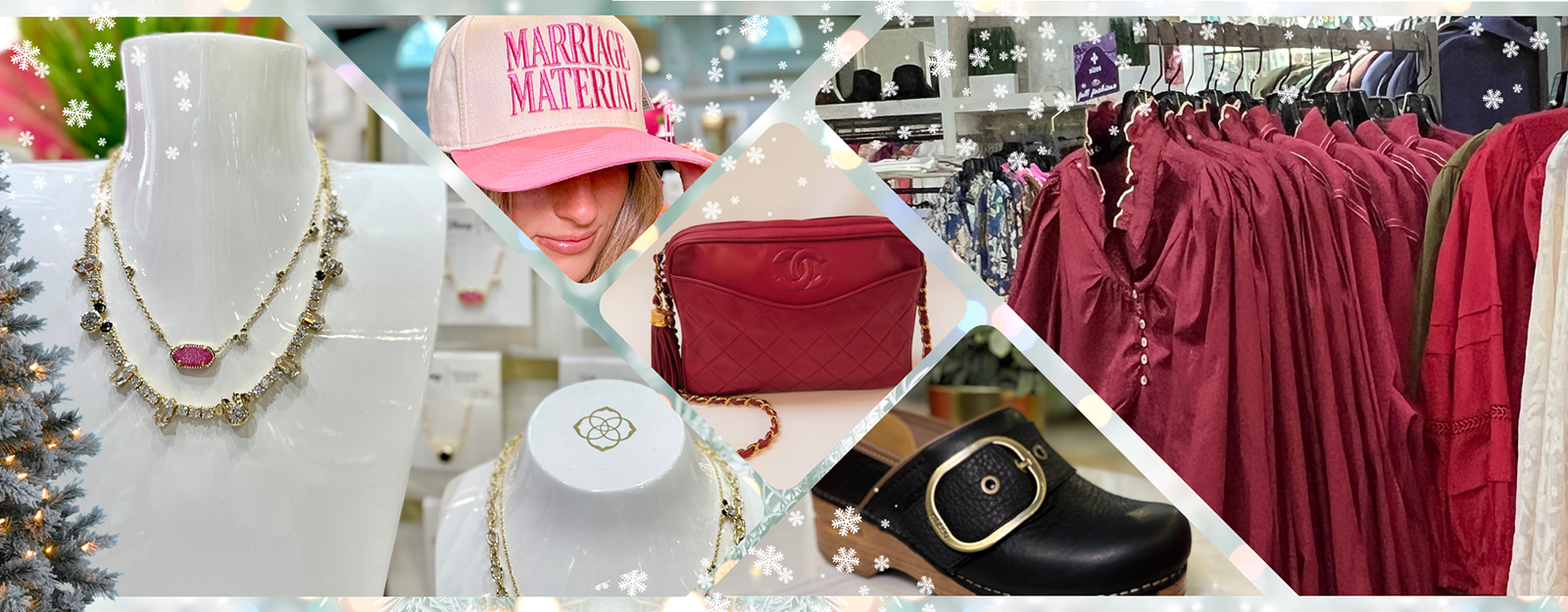 Display of Women's clothing and accessories in the boutique at Dewayne's in Selma, NC minutes from Raleigh, Cary, Clayton, Garner, Smithfield, Goldsboro