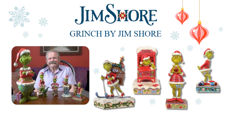 Jim Shore Grinch figurines collection in Santa's workshop in christmas land 2025 at dewaynes