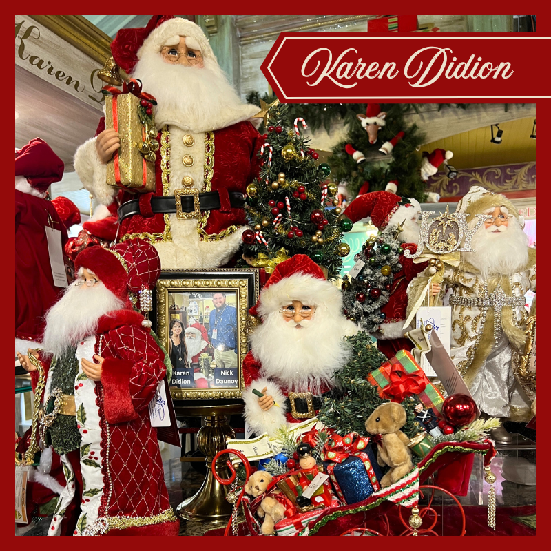 Introduction to Karen Didion collection of Decorative  Santa Claus figurines