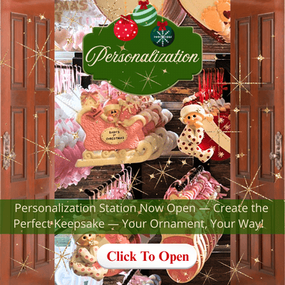 The ornament personalization room opens in Christmas Land 2025 at Dewayne's