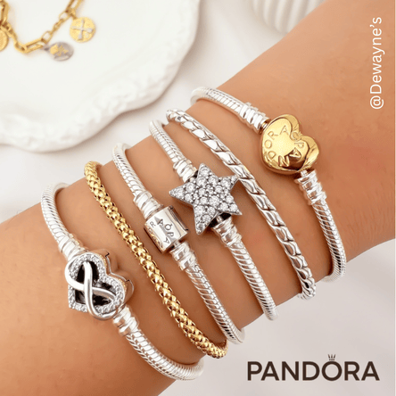 Pandora assorted bracelets in the boutique at Dewayne's in Selma, NC minutes from Raleigh, Cary, Clayton, Garner, Smithfield, Goldsboro