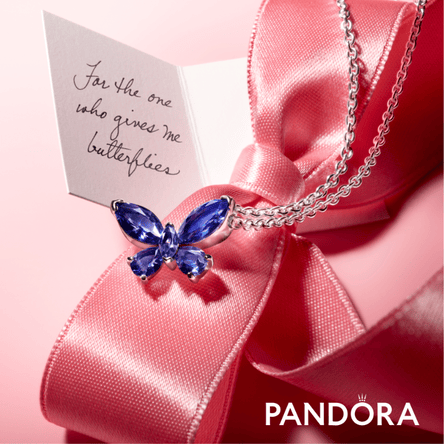 Pandora Butterfly necklace  in the boutique at Dewayne's in Selma, NC minutes from Raleigh, Cary, Clayton, Garner, Smithfield, Goldsboro