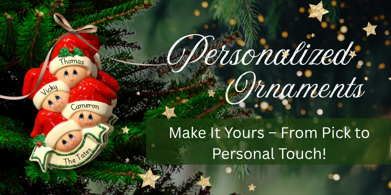 Personalize your Christmas ornaments of choice in the personalization station in christmas land 2025 at dewayne's 