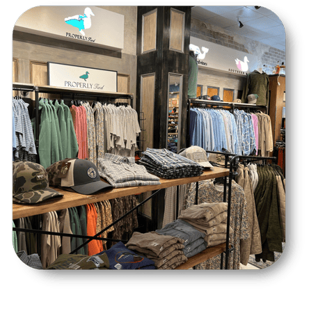 Properly Tied Men's clothing in the men's shoppe at Dewayne's in Selma, NC minutes from Raleigh, Cary, Clayton, Garner, Smithfield, Goldsboro