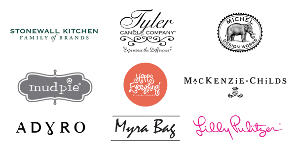 brands we carry at Dewayne's including Stonewall Kitchen, Tyler Candle Company, mud pie, michel design, happy everything, adyro, myra bag in selma, nc minutes from Raleigh, Cary, Clayton, Garner, Smithfield, Goldsboro