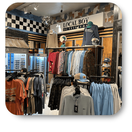 Local Boy Outfitters clothing in the men's shoppe at Dewayne's in Selma, NC minutes from Raleigh, Cary, Clayton, Garner, Smithfield, Goldsboro