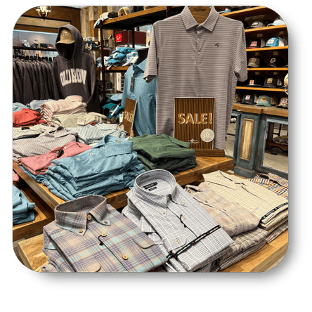 mens button up shirts in the men's shoppe at Dewayne's in Selma, NC minutes from Raleigh, Cary, Clayton, Garner, Smithfield, Goldsboro