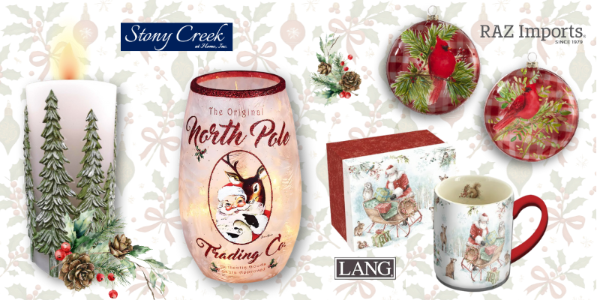 Country Christmas products by Stony Creek and Lang in the Country Christmas room of Christmas Land at Dewayne's in Selma, NC minutes from Raleigh, Cary, Clayton, Garner, Smithfield, Goldsboro